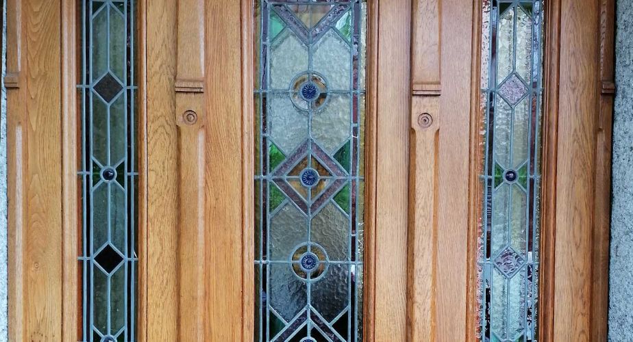 Jugendstilverglasung in Haustüre