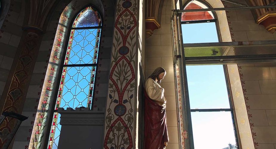 Josefskapelle Einsiedeln Ausbau der Kirchenfenster
