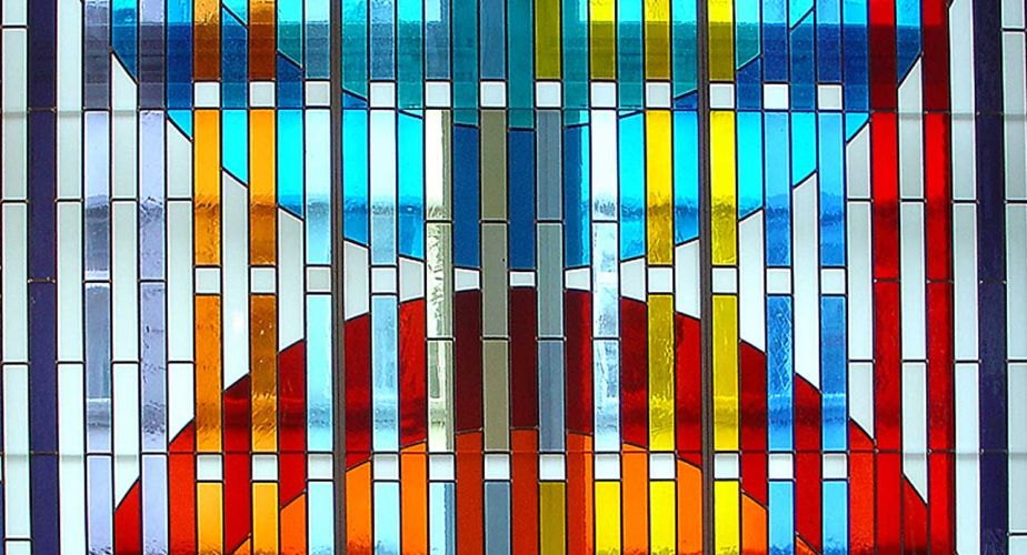 Glaskunst für Synagoge, Entwurf Yaacov Agam